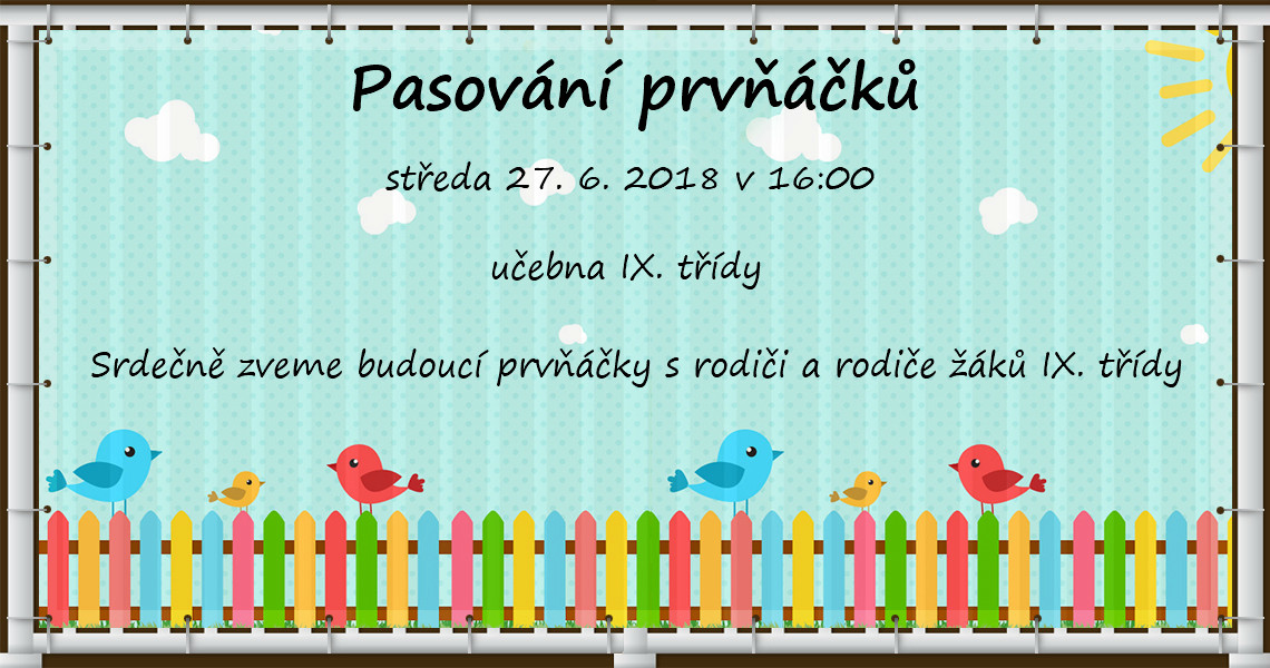 Pasování prvňáčků