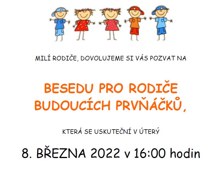 Beseda pro rodiče budoucích prvňáčků