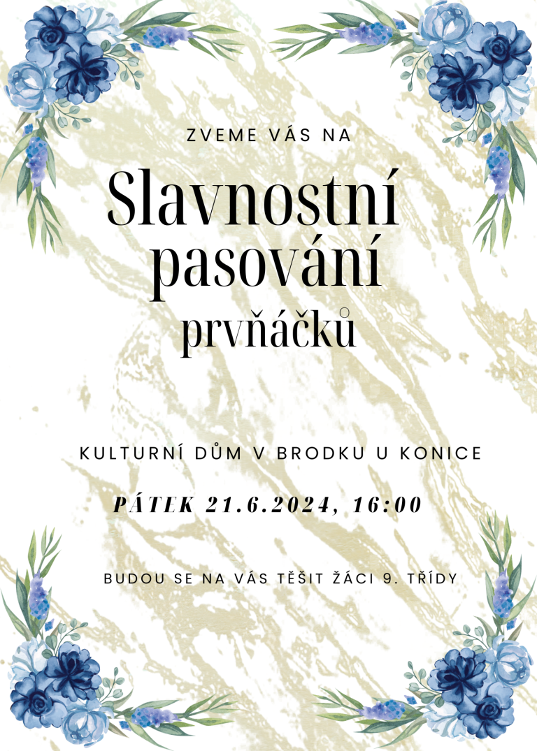 Pozvánka na pasování prvňáčků